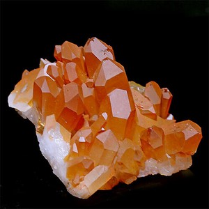コリント産 タンジェリンクォーツ クラスター マンダリンクォーツ Tanjerine Quartz 蜜柑水晶