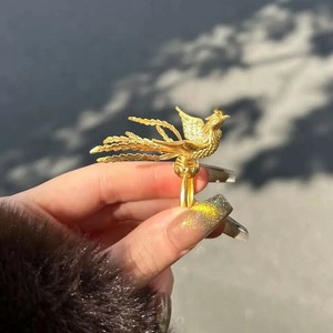 鳳凰　ホウオウ　リング 指輪　リング フリーサイズ　シルバー925メッキ S925 リング　シルバー925 リング
