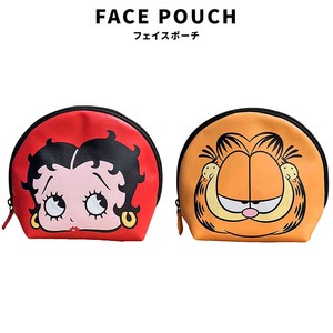FACE POUCH フェイスポーチ Betty Boop GARFIELD かわいい 便利 ファスナー メイクポーチ 洗面グッズ