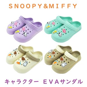 【再入荷☆2025新作☆SNOOPY&MIFFY】キャラクター　ワッペン付　EVAサンダル　（ジュニア・婦人）
