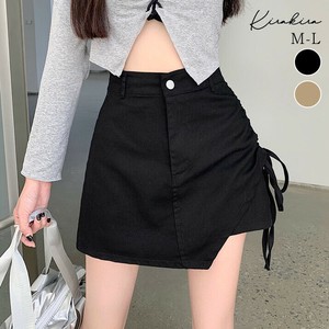 パンツ《サイドリボンラップスカートパンツ全2色 2サイズ》