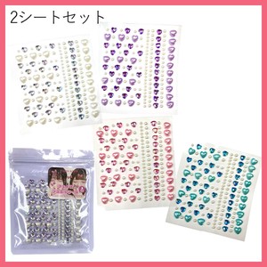 『STK-7/8』フェイスシール ハート パール ビジュー 参考上代500円（税抜）