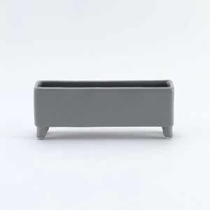 志成販売 磁器製プラントカバー 長方形 グレー 108136GY