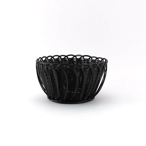 志成販売 ラウンドバスケット(L) ブラック 108161BK