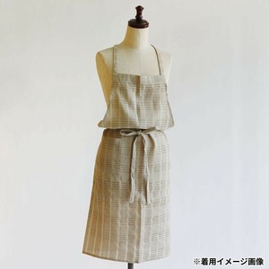 志成販売 フルエプロン ロッド ストライプ ベージュ 303693BE