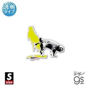 透明ステッカー Sサイズ Wizz Dog ブランダライズド クリアカラー アート gs グッズ BNK068S