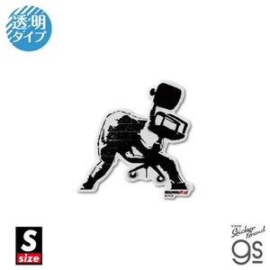 透明ステッカー Sサイズ White Riot ブランダライズド クリアカラー アート gs グッズ BNK078S