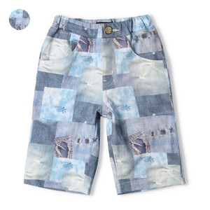 Kids' Short Pant Patchwork Pocket 100% Cotton 6/10 length