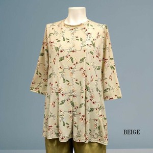 T-shirt 3/4 Sleeve Tunic Floral Pattern