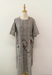 Casual Dress Pintucked black [S/S NEW]