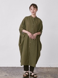 ドルマンワンピース　綿ボイル M L 3色　ゆったり【palais】《大きいサイズ》
