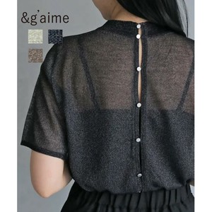 バック釦デザインニット/&g'aime 2025春夏新作