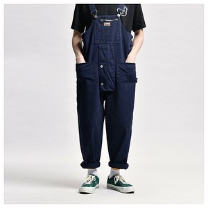 サスペンダーパンツ 作業服 デニム 無地 ゆったり 快適 メンズ ファッション  MBQ049