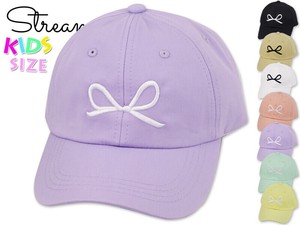 ウォッシュドデニムリボン刺繍CAP   YOUTHサイズ　22252