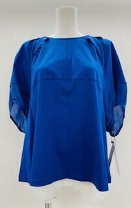 袖シアー切り替えTシャツ