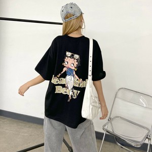 即納【2025新作】バックプリントBETTY BOOP　ベティちゃん　キャラクター　Tシャツ　ビッグT