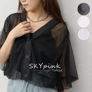 【2025SS新作入荷】チュールカーディガン　シアー skypink東京