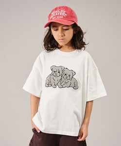 【遮熱】【PAIRMANON STREET】サガラ刺繍 アップリケ 半袖 オーバーサイズ Tシャツ