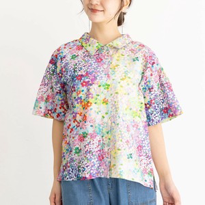 Button Shirt/Blouse Floral Pattern Gradation 5/10 length