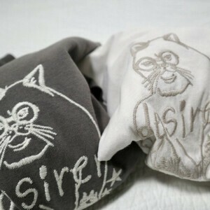 天竺ネコ刺繍クルー（cat embroidery crew）2024SS