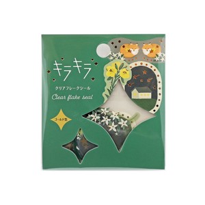 【キラキラクリアシール　Starry night】箔　シール　フレークシール  手帳 文具 ギフト
