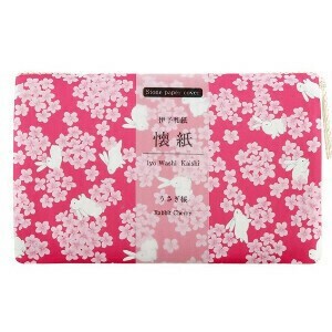 懐紙　うさぎ桜(うさぎざくら)　伊予和紙【ストーンペーパー製懐紙ケース付き】