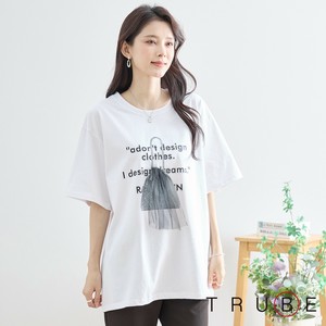 【2025新作】【M〜L】バッグモチーフ立体チュールデザインTシャツ(N12-622)(5号店) FM5