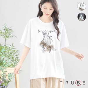 【2025新作】【M〜L】リボンシューズモチーフTシャツ(N12-623)(5号店) FM5
