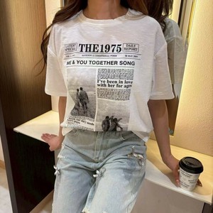 ボックスフォトプリントロゴTシャツ