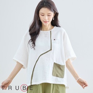 2025年新商品 T 恤/上衣 口袋 设计感上衣 L尺寸 棉