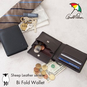 【ARNOLD PALMER】　ダブルステッチ　二つ折り財布　4AP3651　やわらかシープ　カード収納たくさん