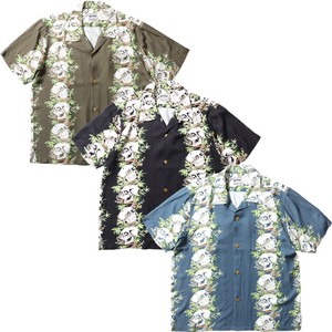 【2025夏新作】【HOUSTON】ALOHA SHIRT（骸骨）