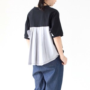 T-shirt Dolman Sleeve Ladies fashion Stripe 5/10 length