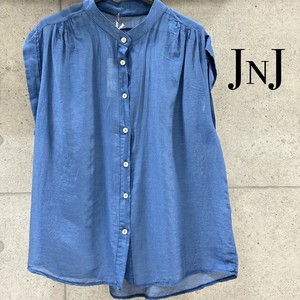 Button Shirt/Blouse Design Sheer Shirt Sleeveless Cotton Made in Italy