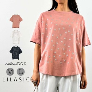 2025春夏ドット Tシャツ シンプル ラメ水玉 半袖 カットソー プルオーバー クルーネック noj-sccw5161
