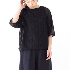 T-shirt Ladies fashion Drop-shoulder 5/10 length
