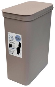日本製 made in japan SIMPLE DUST BOX 28L（グレージュ） KM-600