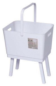 日本製 made in japan 足つきバスケット ホワイト KL-212