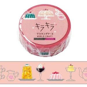 WORLD CRAFT Washi Tape Kira-Kira Masking Tape Jelly