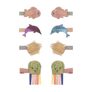 【MIMI&LULA】SEALIFE MINI CLIPS ヘアアクセサリー ヘアピン キッズ 子ども用 魚 イルカ 海