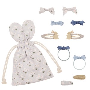 【MIMI&LULA】EASTER POUCH - BLUE ヘアアクセサリー ヘアゴム ヘアピン リボン キッズ 子ども用 うさぎ