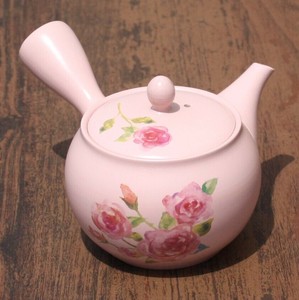 常滑烧 日式茶壶 网眼 粉色