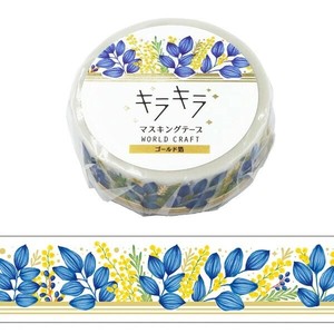 WORLD CRAFT Washi Tape Kira-Kira Masking Tape Botanical Flame