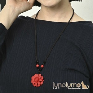 [SD Gathering] Necklace/Pendant Red Necklace Antique Flower Pendant Retro