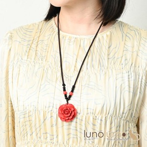 [SD Gathering] Necklace/Pendant Red Necklace Flower Pendant Retro