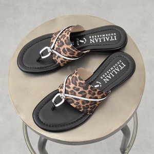 2025春夏新作【ITALIAN SHOEMAKERS】ラインストーンストラップトングサンダル