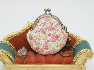 Pouch Small Gamaguchi Floral Pattern