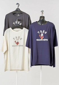 半袖うさぎプリントTシャツ　Tシャツ　うさぎ　アニマル　プリント ロゴ　半袖 夏