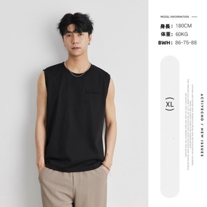 P21531トップス カジュアル ノースリーブ 韓国風 ベスト メンズ 男 2025春夏新作 ゆるい  ローグ