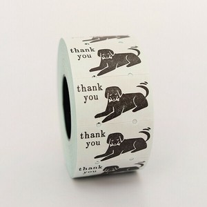 Stickers Roll Sticker Thank You Dog